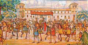 Venida de Felipe II a Valladolid por vez primera siendo rey